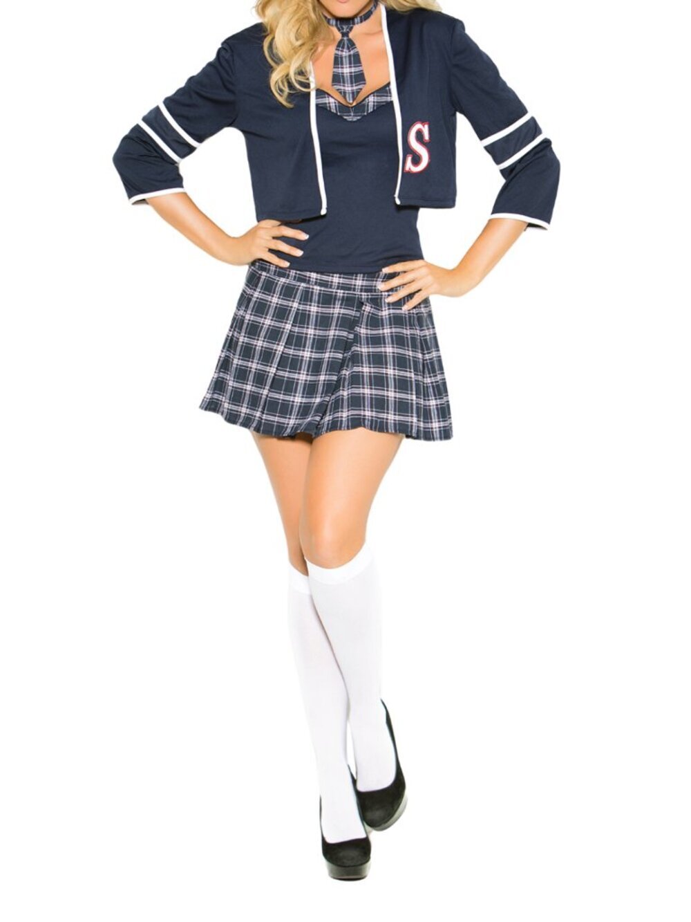 Plus Size Schoolgirl Costume Roleplay Outfit - Picture 3 of 8